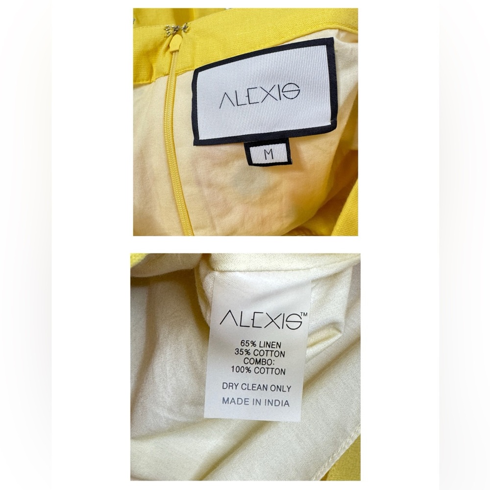 Alexis Kasandra Embroidered Floral Skirt Pattern Yellow Mini RARE HTF SZ Medium - Picture 11 of 16